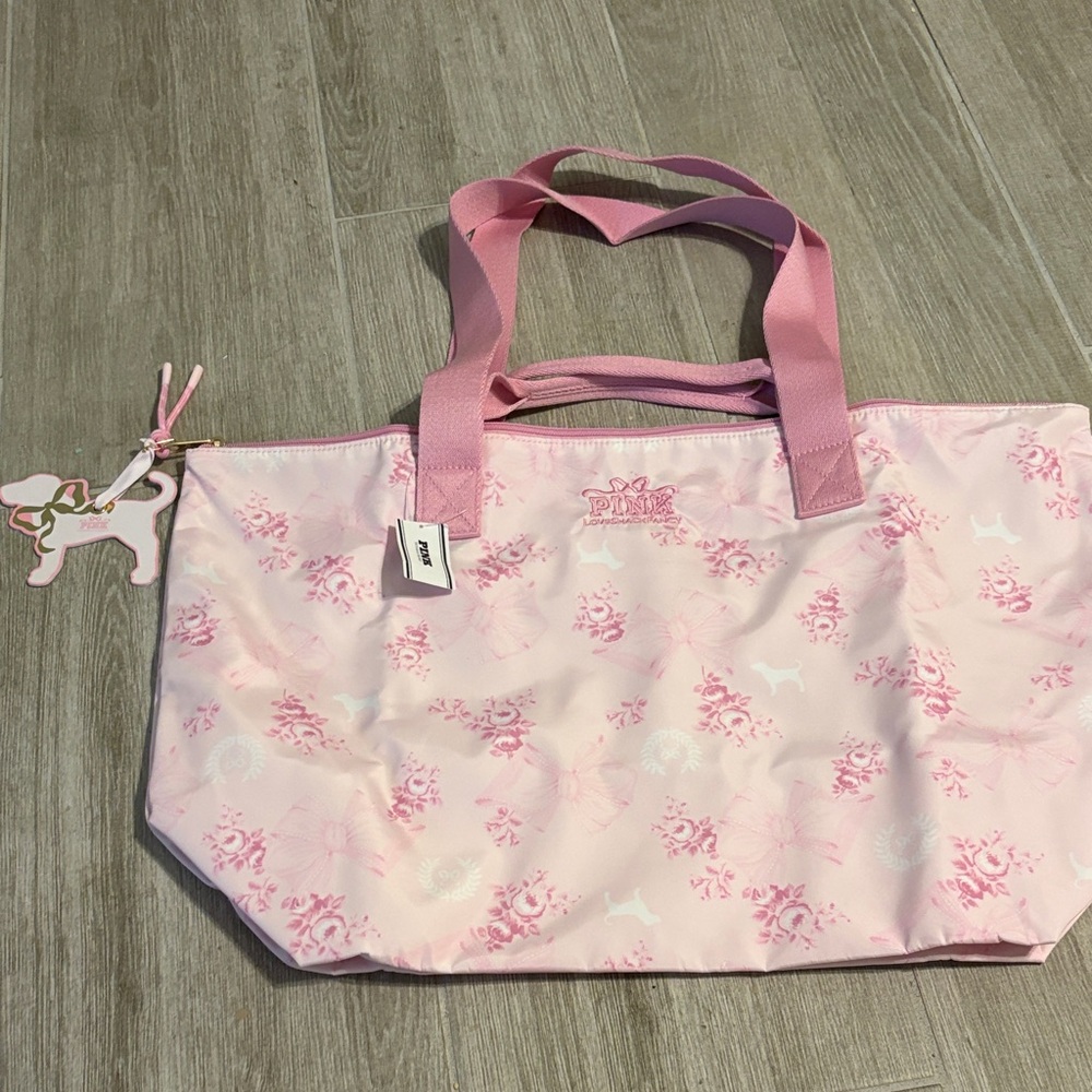 Pink by LoveShackFancy large Beaux icon tote